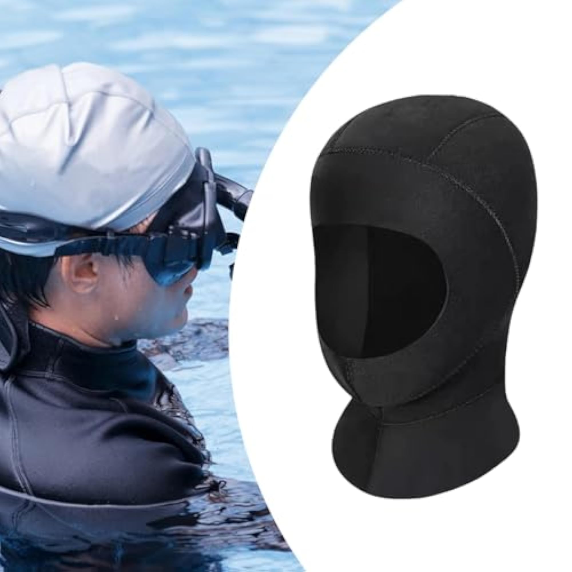 Stretchable Diving Hood Headgear for Canoeing